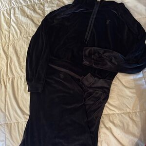 Victoria's Secret Black Ribbed Velour Jogger Set